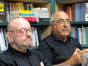 Llibreria Geli. Presentaci&oacute; de La cuina medieval i renaixentista. Moros, jueus i cristians, de Jaume F&agrave;brega, amb Joaquim Nadal i Abraham Simon