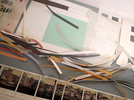 Proves de color i treballs preparatoris pel projecte Cases del riu