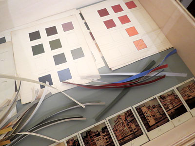 Proves de color i treballs preparatoris pel projecte Cases del riu