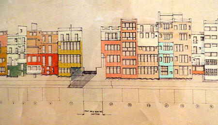 Projecte complet Cases del riu. 1983. Aquarel·la sobre paper. Fragment