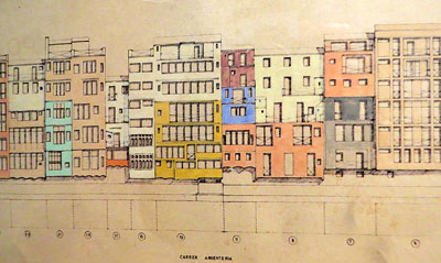 Projecte complet Cases del riu. 1983. Aquarel·la sobre paper. Fragment