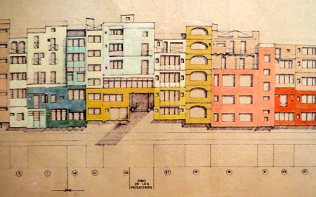 Projecte complet Cases del riu. 1983. Aquarel·la sobre paper. Fragment