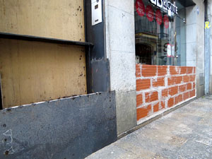 La crescuda de l'Onyar el dimecres 22 de gener 2020 a conseqüència del temporal Gloria