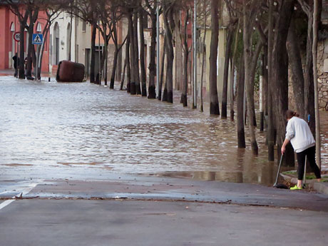 La crescuda del Ter el dijous 23 de gener 2020