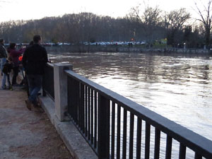 La crescuda del Ter el dijous 23 de gener 2020 a conseqüència del temporal Gloria