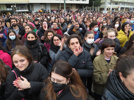 Commemoraci&oacute; del Dia de la Dona 2022 a la pla&ccedil;a de l'U d'octubre de 2017