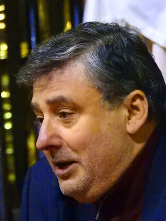 Xavier Serra, president dels Manaies, durant l'acte