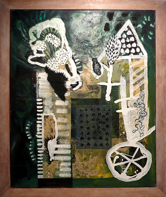 Le cimeti&egrave;re blanche. 1995. Acr&iacute;lic i paper sobre tela