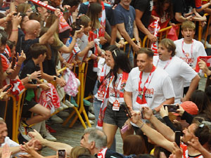 Celebraci&oacute; del Girona FC a la Champions League