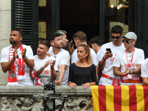 Celebraci&oacute; del Girona FC a la Champions League