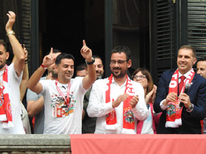 Celebració del Girona FC a la Champions League