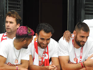 Celebració del Girona FC a la Champions League