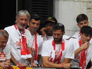 Celebració del Girona FC a la Champions League