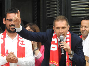 Celebració del Girona FC a la Champions League