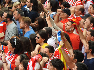Celebració del Girona FC a la Champions League