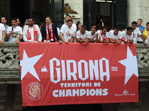 Celebració del Girona FC a la Champions League