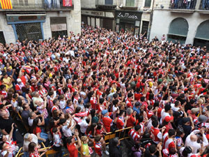 Celebració del Girona FC a la Champions League