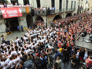 Celebració del Girona FC a la Champions League