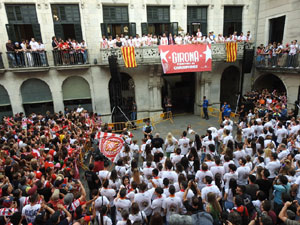 Celebració del Girona FC a la Champions League