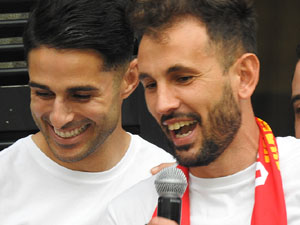 Celebració del Girona FC a la Champions League