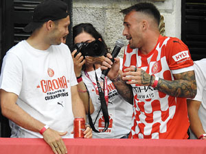 Celebració del Girona FC a la Champions League