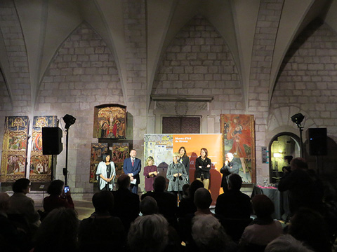 Un moment de la presentació al Museu d'Art de Girona