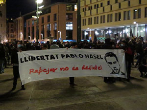 Manifestació per la llibertat de Pablo Hasél