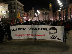 Manifestació per la llibertat de Pablo Hasél