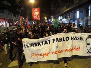 Manifestació per la llibertat de Pablo Hasél