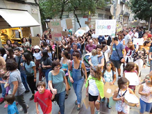 Manifestaci&oacute; contra el canvi clim&agrave;tic organitzada per Fridays for Future i Revoluci&oacute; o Extinci&oacute;