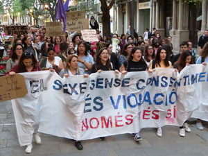 Manifestaci&oacute; contra la sent&egrave;ncia de La Manada