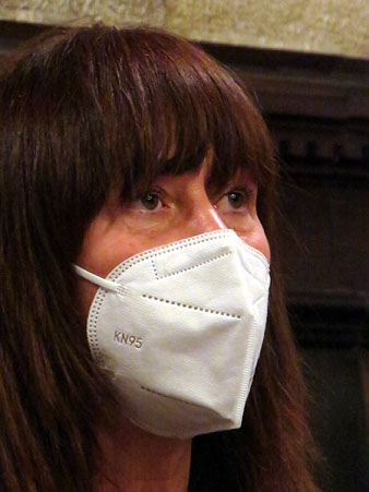 Marta Madrenas, alcaldessa de Girona, durant l'acte