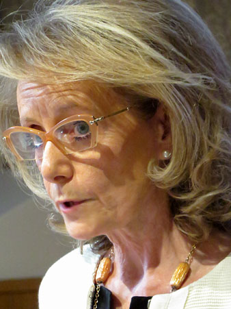 La presidenta de la Fundació Prudenci Bertrana i ex-consellera de Cultura, Mariàngela Vilallonga, durant l'acte