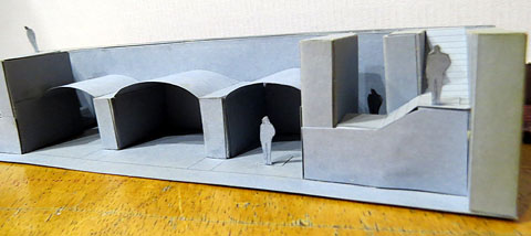 Retallable d'un refugi antiaeri de la Guerra Civil. Part interior