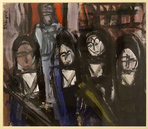 Enterrament. Enric Marquès. 1951. Guaix sobre paper