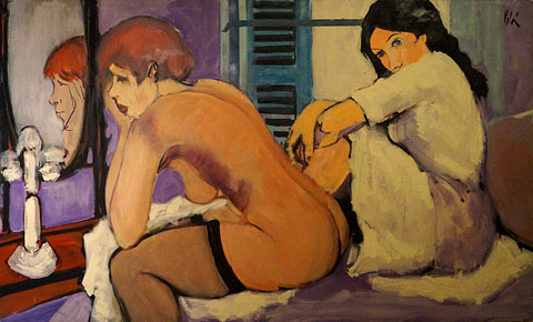 La toilette. Joan Felip Vilà. 1980. Oli sobre tela