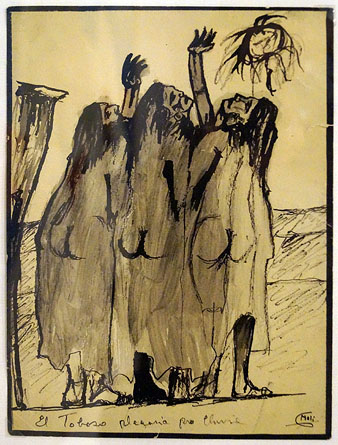 El 'Toboso'. Plegaria prolluvia. Manel Molí. S/data. Tinta sobre paper