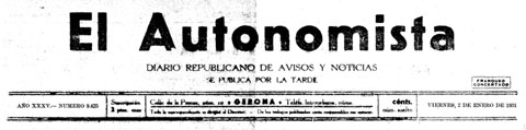 Capçalera de 'El Autonomista'