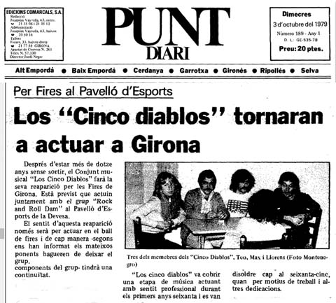Article publicat al diari 'El Punt' el 3/10/1979