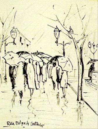 La Rambla al Pont de Pedra, Girona, 1965