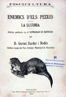 Piscicultura. Geroni Darder i Rodés. Peu d'impremta Barcelona, Imp. Hijos de D. Casanovas, 1913