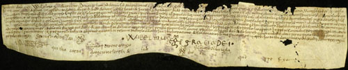 11 de maig de 1027. Guillem, comte de Besalú, fa donació de terres i cases a Santa Maria