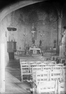 Altar de l'església de Sant Vicenç de Besalú. 1941