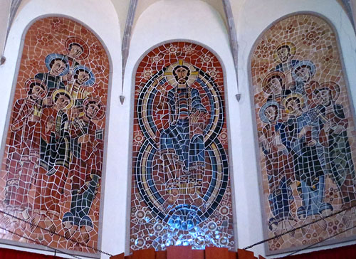 Pantocrator de mosaic a l'església de Sant Andreu