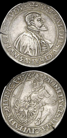 Moneda de l'emperador Carles I (1537)