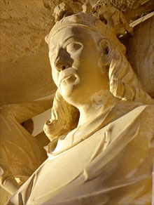 Jaume II el Just. Detall de la tomba reial a Santes Creus
