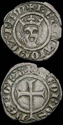 Jaume II de Mallorca (1243-1311) en un diner