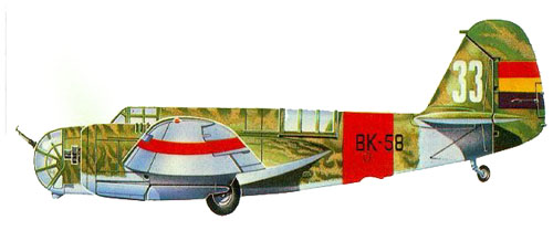 Un Katiuska Tupolev SB-2 del camp d'aviació