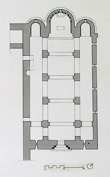 Planta de l'esgl&eacute;sia de Santa Maria de Llad&oacute;