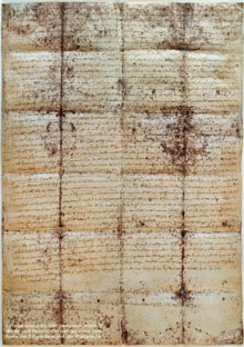 Carta Pobla de Palamós. 1279. Atorgada per Pere II i en el seu nom Astruc Ravaia, batlle